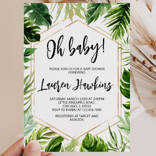 Tropical Baby Shower Invitation