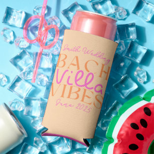 Tropical Bach Villa Bachelorette Seltzer Can Cooler