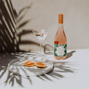 Tropical Bachelorette Bride Tribe Sparkling Wine Label