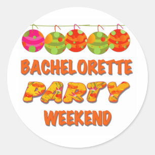 Tropical Bachelorette Party Weekend Classic Round Sticker
