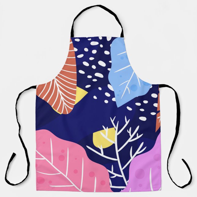 Tropical background with jungle plants. Palm leave Apron (Front)