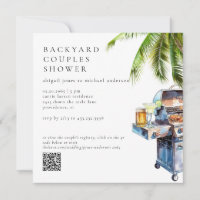 Tropical Backyard BBQ Couples Shower 