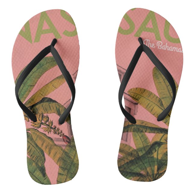 Tropical Bahamas Flip Flops (Footbed)