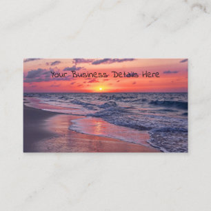 Tropical Bahamas Sunset Paradise Beach Business Card