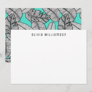 Tropical Banana Leaf Monstera Plant Card