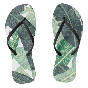 Tropical Banana Leaf pattern Jandals