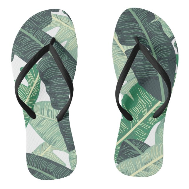 Tropical Banana Leaf pattern Jandals (Footbed)