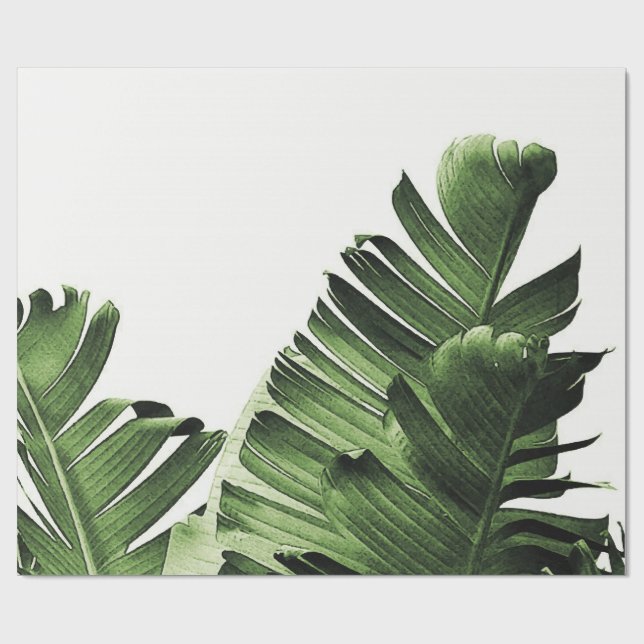 Tropical Banana Leaf Wrapping Paper (Flat)