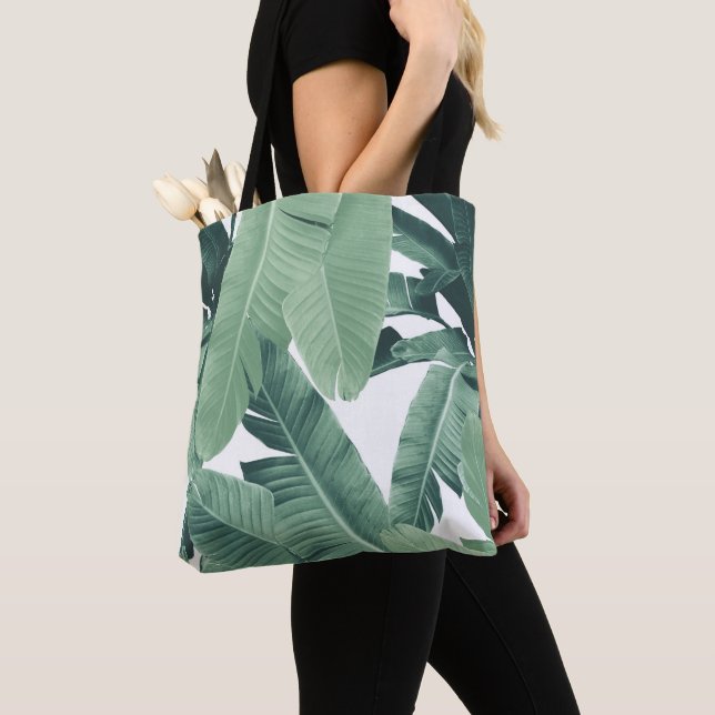 Tropical Banana Leaves Jungle #4b #tropical #wall  Tote Bag (Close Up)