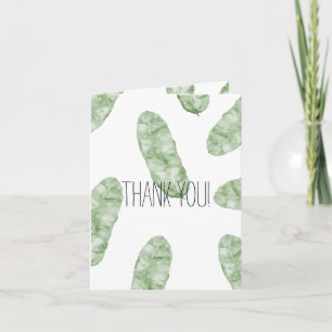 Tropical Banana Leaves Thank You Card