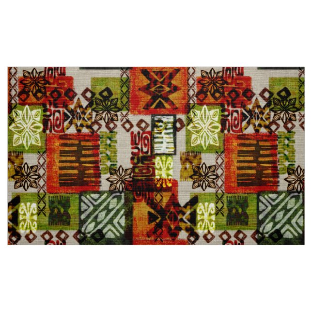 tropical barkcloth style vintage hawaiian fabric (Fat Quarter)