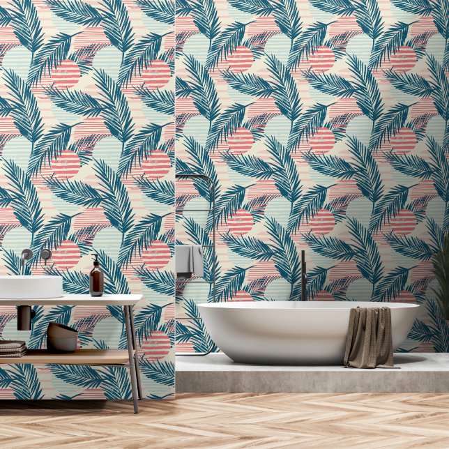 Tropical Bathroom Wallpaper (Bathroom)