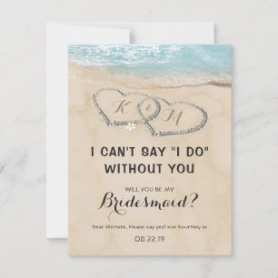 Tropical be my Bridesmaid Beach Destination Invitation
