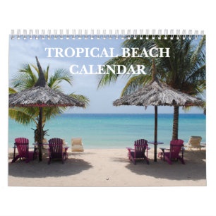 Tropical Beach 2026 Calendar