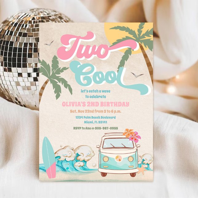 Tropical Beach 2nd Birthday Invitation (Creator Uploaded)