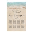 Tropical Beach 8 Table Wedding Seating Chart