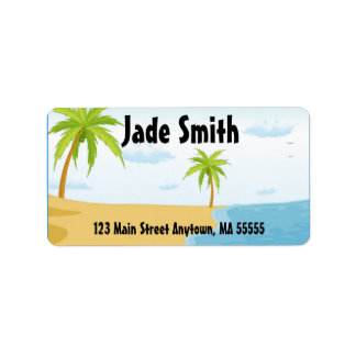 Tropical Beach Address Labels
