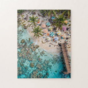 Tropical Beach Aerial Jigsaw Puzzle