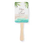 Tropical Beach and Palm Trees Wedding Program