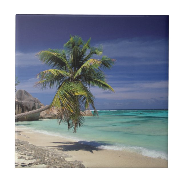 Tropical Beach, Anse Sourse D'Argent, La Digue Tile (Front)