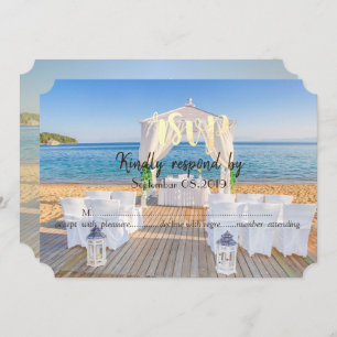 Tropical Beach Arbor RSVP Invitation