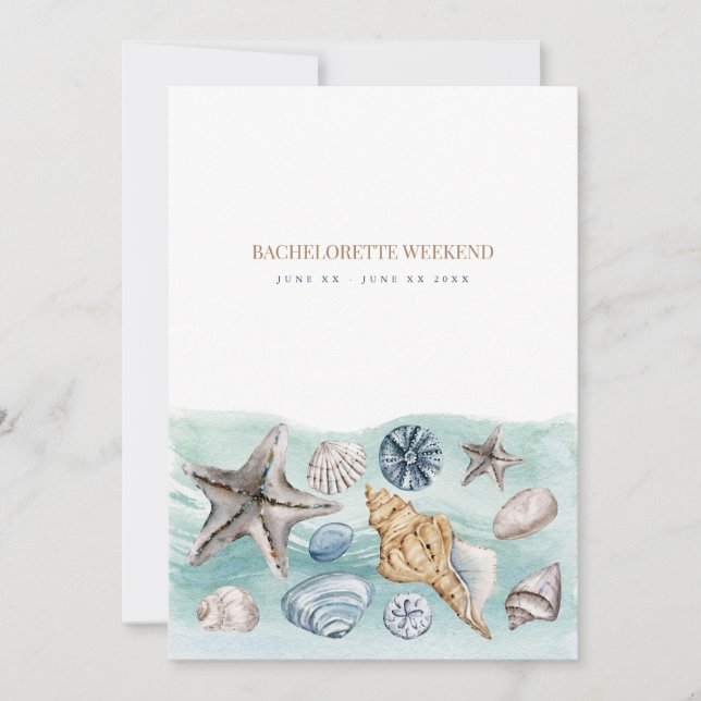 Tropical Beach Bachelorette Weekend Invitation  (Front)