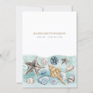 Tropical Beach Bachelorette Weekend Invitation 