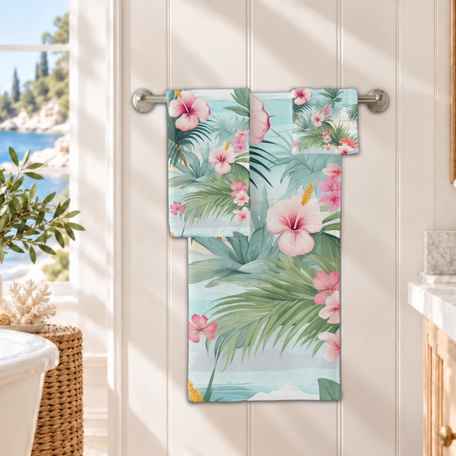 Tropical Beach Bath Towel Set (Creator Uploaded)