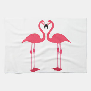 Tropical Beach Birds Destiny Flamingos Tea Towel