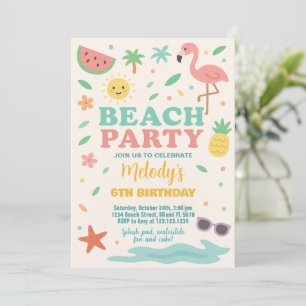 Tropical Beach Birthday Invitation & Decor for Kid
