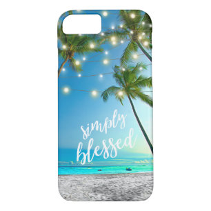 Tropical Beach Blessed Palm Trees String Lights Case-Mate iPhone Case