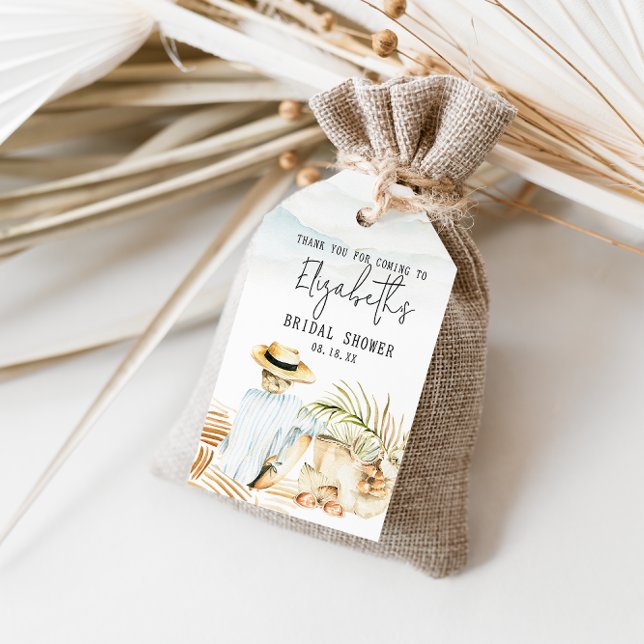 Tropical Beach Bridal Shower Gift Tags (Creator Uploaded)