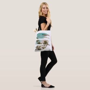 Tropical Beach Brush Strokes Tote Bag