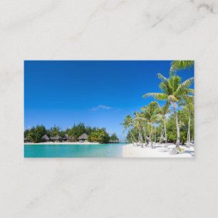 Tropical beach business card