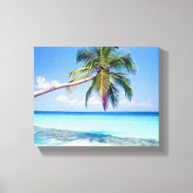Tropical Beach Canvas Print (Front)