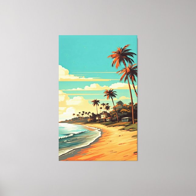 Tropical Beach Canvas Print (Front)
