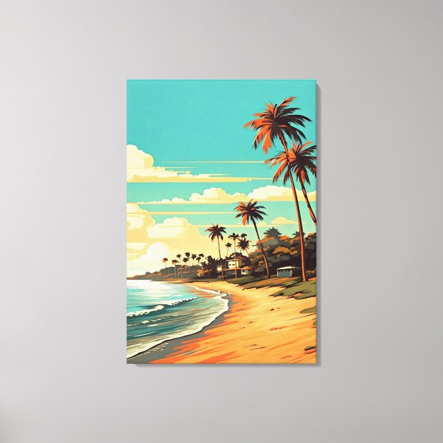 Tropical Beach Canvas Print (Front)