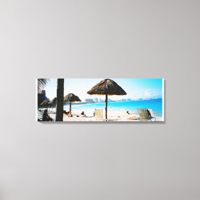Tropical Beach Canvas Print (Front)