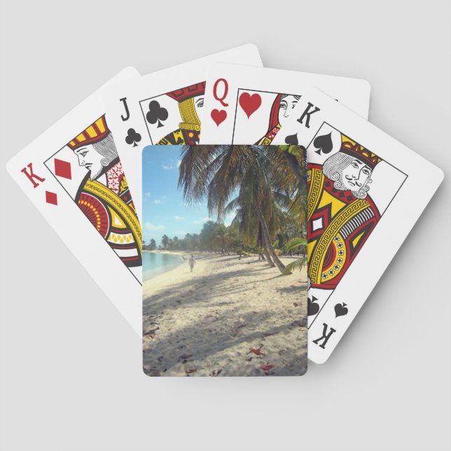 Tropical beach Caribbean playing cards (Back)