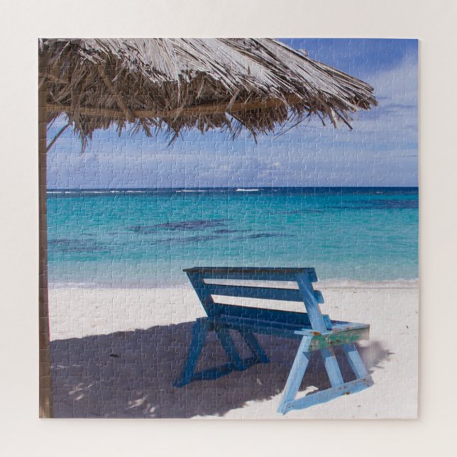 Tropical Beach Chair Relax Jigsaw Puzzle (Vertical)