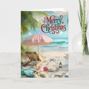 Tropical Beach Christmas Card