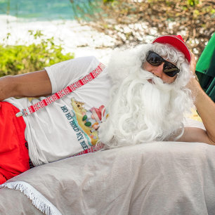 Tropical Beach Christmas Ho Hold my Beer Gnome T-Shirt