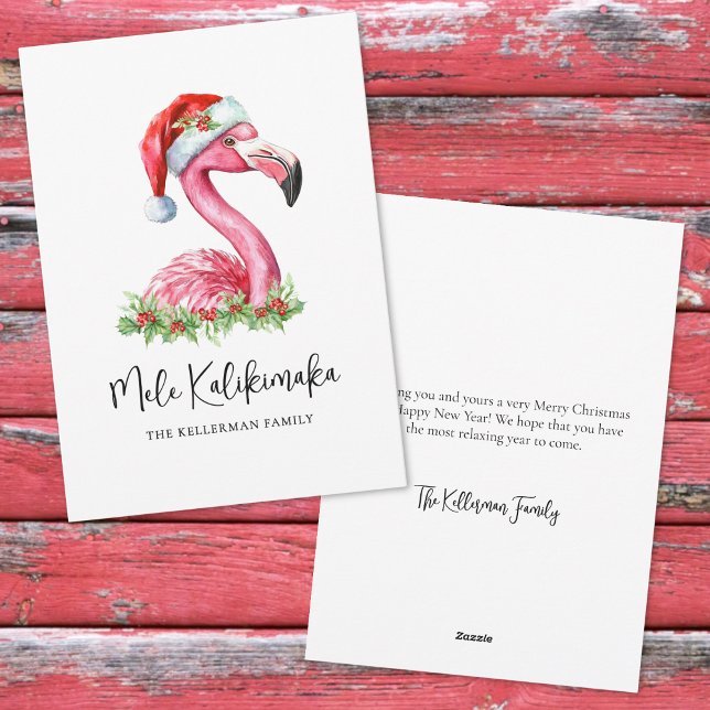 Tropical Beach Christmas Mele Kalikimaka Holiday Card (Mele Kalikimaka Tropical Beach Christmas Holiday Card)