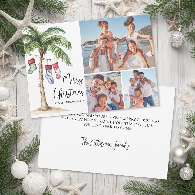 Tropical Beach Christmas Photo Holiday Card (Tropical Beach Christmas Photo Holiday Card )