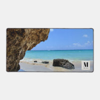 Tropical Beach Coast with a Big Rock