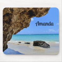 Tropical Beach Coast with a Big Rock