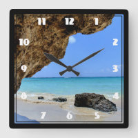 Tropical Beach Coast with a Big Rock
