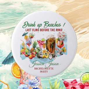 Tropical Beach Cocktails Fruits Bachelorette Party 7.5 Cm Round Badge