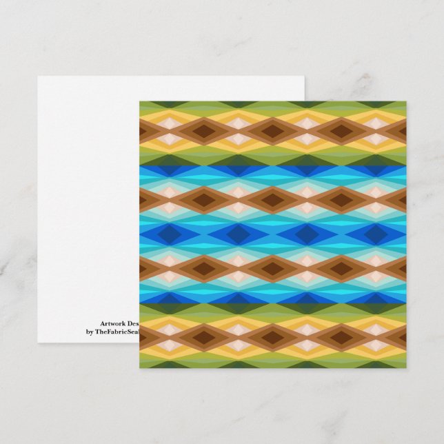 Tropical Beach Coloured Kaleidoscope Abstract Art  Card (Front/Back)
