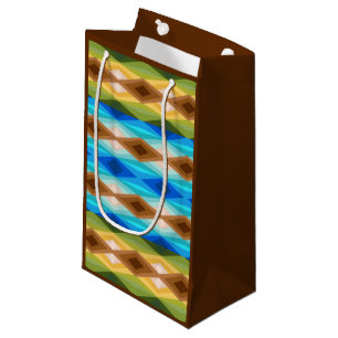 Tropical Beach Coloured Kaleidoscope Abstract Art Small Gift Bag